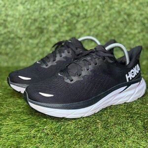 Hoka One One Clifton 8 1119394 BWHT Black Running Shoes - Mens Size 8.5 B